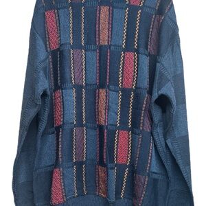 Mens size XL Vintage Bachrach Multicolored Pullover Sweater